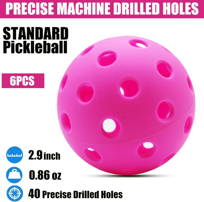 Magicorange Pickleball Balls, 40 Holes Outdoor Pickleballs, High Elasticity & Durable Pickle Balls for All Style Pickleball Paddles - Image 2